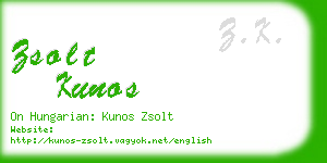 zsolt kunos business card